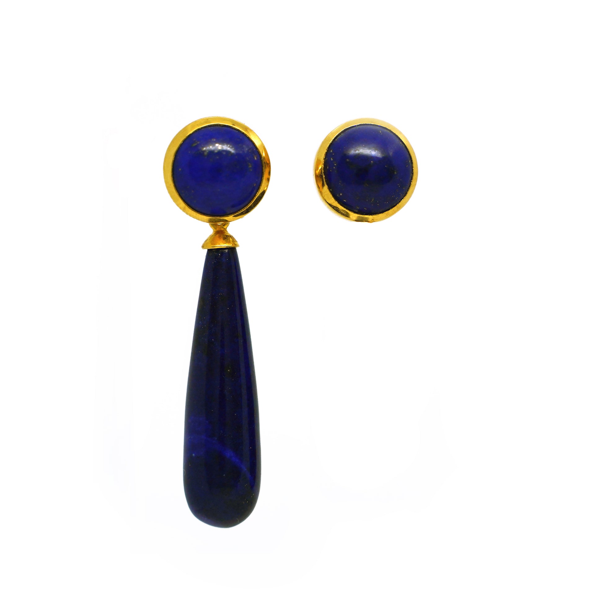 Lapis Lazuli Drop and Stud Earrings - Amilla Jewelry